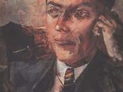 English: Portrait of Nobel laureate Leonid Kantorovich. Русский: «Портрет учёного Леонида Витальевича Канторовича».