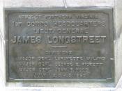 Plaque depicting the command of James Longstreet at the Battle of Gettysburg