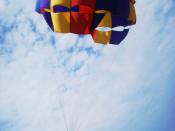 English: Parachuting