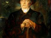 Franz von Lenbach: Portrait of Otto v. Bismarck. Oil on wood, 112 x 92 cm