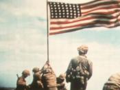 Raising of the second U.S. flag at Iwo Jima