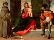 English: Giorgione: Madonna and Child with St Anthony of Padua and St Roch