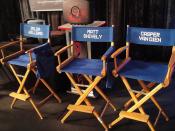 Noobz Movie Shoot - Zelda Williams, Matt Shively, Casper Van Dien chairs