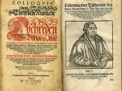 Titlepage and Portrait from a 1581 edition of Martin Luther's writings in German.