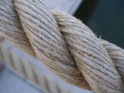 Three-strand twisted natural fibre rope
