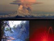 lava fountain, lava flow, Eruption column
