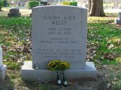 Gravestone of famous author Eudora Welty