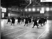 Women's physical education exhibition in Herron Gymnasium 1908