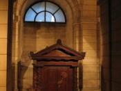 The tomb of Rousseau in the crypt of the Panthéon, Paris