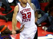 English: American Professional basketball player Tayshaun Prince of the Detroit Pistons National Basketball Association team.