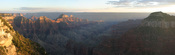 A panoramic view of the Grand Canyon from the North Rim. Taken by myself with a Canon 10D and 17-40mm f/4L fireball.