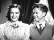 Cropped screenshot of Judy Garland and Mickey Rooney from the trailer for the film Love Finds Andy Hardy.
