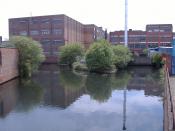 This is the former Typhoo Tea factory and canal wharf in Digbeth, Birmingham. It is to be redeveloped into apartments.