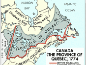 English: Province of Quebec 1774