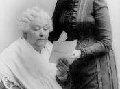 Elizabeth Cady Stanton (seated) with Susan B. Anthony (standing)