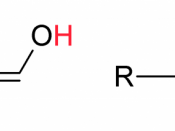 Chemical structure of some weak Organic acids, from left to right, phenol, enol, alcohol, thiol, acidic hydrogens in red
