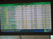 English: I took this photo of a heavily burned-in plasma display at Dallas Fort-Worth airport.