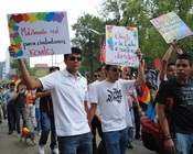English: Demonstrating for gay rights at the 2009 Marcha Gay in Mexico City