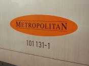 Logo of the former Metropolitan brand, a former express train system for business travellers.