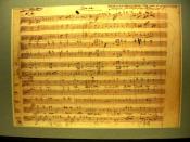A facsimile sheet of music from the Dies Irae movement of the 