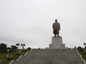 English: Statue of Kim Il Sung in Kaesong, North Korea
