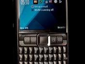 English: Nokia E71 against black background