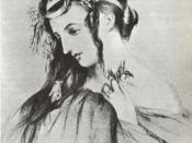 Harriet Smithson, wife of Hector Berlioz, as Ophelia