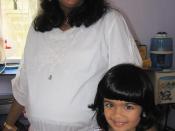 Child with teacher in Mauritius