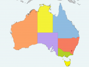 Map of the Australian states / Mapa dels estats australians
