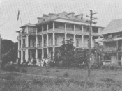 English: Photograph of the old presidential executive mansion, Monrovia, Liberia