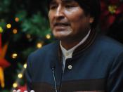 Português do Brasil: Presidente da Bolívia, Evo Morales, durante cerimônia de assinatura de atos. Español: Presidente de Bolivia Evo Morales, diciembre de 2007.