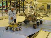 Two generations of Rover: Mars Exploration Rover vs. Sojourner rover.