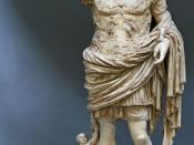 Augustus of Prima Porta, statue of the emperor Augustus in Museo Chiaramonti, Vatican, Rome.