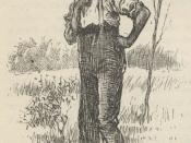 1885 illustration from Mark Twain's Adventures of Huckleberry Finn, captioned 