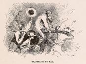 English: Illustration from Adventures of Huckleberry Finn of the King and the Duke being tarred and feathered and ridden on a rail after attempting to perform 