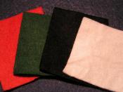 A selection of 4 different felt cloths.