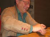 Adam Michnik during his author's meeting in Wrocław