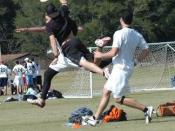 Jarret Bowen lays out for the disc at UNC-Wilmington in October, 2007.