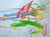 Scribble by one year old.