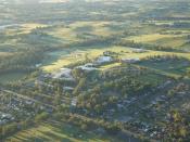 English: Aerail photograph of the University of Western Sydney Penrith Campus, at Kingswood