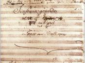 The Eroica Symphony Title Page, showing the erased dedication to Napoleon.
