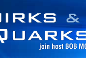 The logo of Quirks and Quarks.