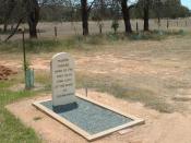 English: The grave of Martin Cherry at Benalla, who died at the siege of Glenrowan, Victoria, Australia. Ned Kelly and his gang had taken refuge in the hotel from the police. Three of the bushrangers were killed, as well as three hostages.
