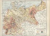 Map showing distribution of Jews in the German Reich as of the 1890s