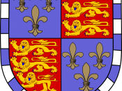The coat of arms of Christ's College, Cambridge, a college of the University of Cambridge where Darwin was enrolled to become a clergyman.