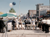 People in Columbus, Georgia awaiting polio vaccination during the earlier days of the National Polio Immunization Program. In the early 1950's, there were more than 20,000 cases of polio each year. After polio vaccination began in 1955, cases dropped sign
