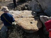 Shamanism Field Trip - Grinding Stone at Mockingbird Canyon Cave