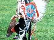 English: A Native American Boy, Lasakuyuntehse (He Brings Thunder) member of the Oneida Nation. Salamanca Pow-wow, Salamanca, New York or Six Nations Pow Wow Summer of 2005