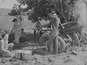 English: Fort Riley, Kansas. Artillery practice. Firing 37 mm guns.
