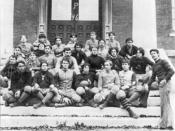 English: The 1896 varsity football team for the Alabama Polytechnic Institute, now Auburn University. Glomerata 1897 120. Brandon Printing (1897). Retrieved on .